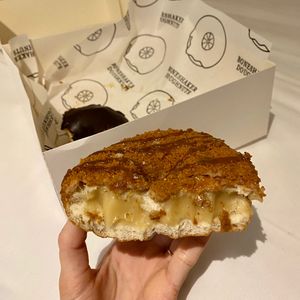Banana donut at Boneshaker Doughnuts in Paris