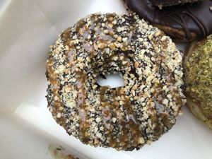 Hazel, chocolate and caramel donut  at Boneshaker Doughnuts in Paris