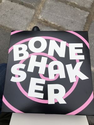Beautiful take out box  at Boneshaker Doughnuts in Paris