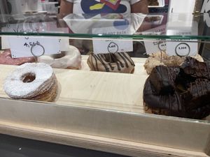 Large choice of flavours   at Boneshaker Doughnuts in Paris