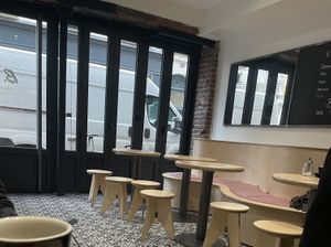 Inside the shop  at Boneshaker Doughnuts in Paris