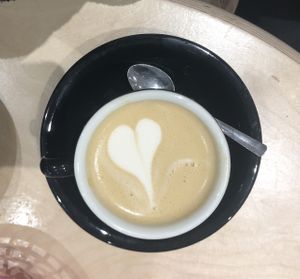 Pumpkin spice latte  at Boneshaker Doughnuts in Paris
