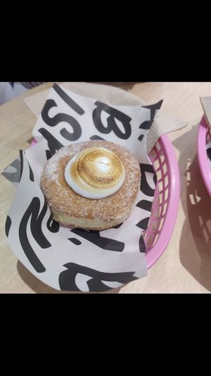 Beignet à la rhubarbe   at Boneshaker Doughnuts in Paris