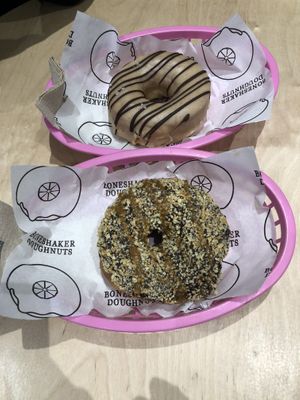 Peanut butter & nuts praline (limited edition )  at Boneshaker Doughnuts in Paris