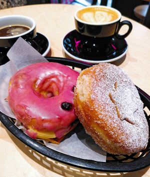 Hot wine & Mince pie donuts at Boneshaker Doughnuts in Paris