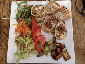 Arabic dish at Sham Falafel in Krakow