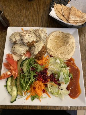 20 zł falafel plate excellent value & taste at Sham Falafel in Krakow