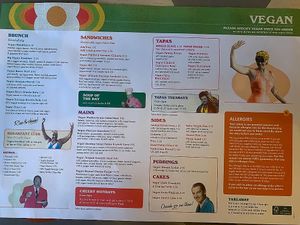 Current vegan menu  at Lounges - Poco Lounge in Kings Lynn