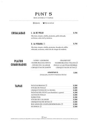 CARTA #elpunt5 at Cafeteria Punt 5 in Figueres