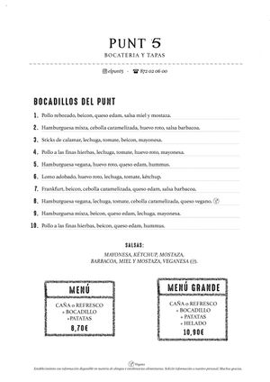 CARTA #elpunt5 at Cafeteria Punt 5 in Figueres