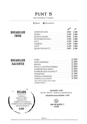 CARTA #elpunt5 at Cafeteria Punt 5 in Figueres