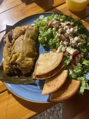 Vegan tamales  at Alma y Café in Cali