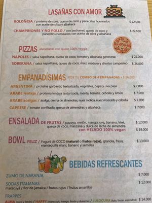 Menu  at Alma y Café in Cali