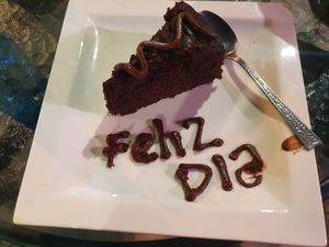 Chocolate cake at Alma y Café in Cali