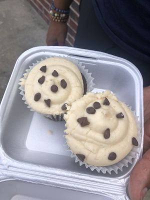 Chocolate chip and peanut butter cupcakes  at Nola Vegan in New Orleans