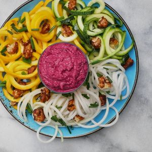 Pink Bowl (with beetroot smothie) at zoodle.bar in Munich