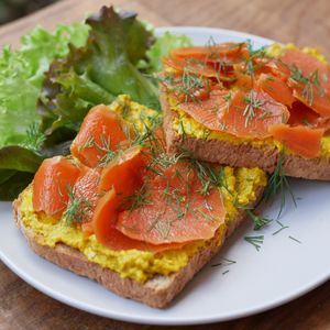 Our vegan smoked Salmon (it's a carrot ;) at zoodle.bar in Munich