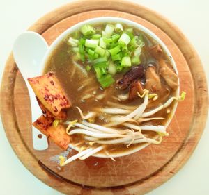 vegan ramen soup at Niva Bento in Zikhron Yaakov