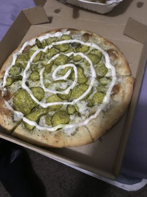 Pickle pizza  at New Ethic in Rochester