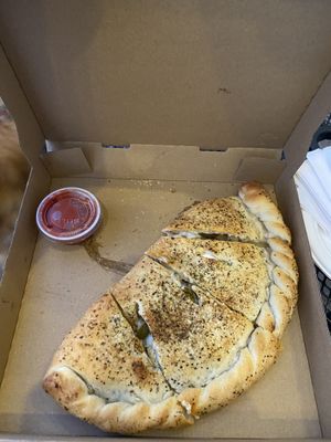  Calzone with roasted peppers and sausage  at New Ethic in Rochester