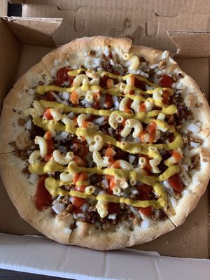 One Justic (Garbage plate pizza!)  at New Ethic in Rochester
