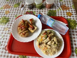 Budget vegan lunch   at Huai De Vegetarian Snack in Port Louis