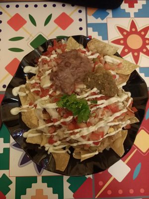 Vegetarian nachos at Tacos Danang in Da Nang