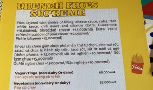 Menu  at Tacos Danang in Da Nang