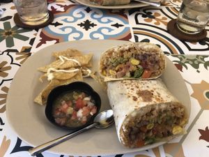 Vegetarian burrito at Tacos Danang in Da Nang