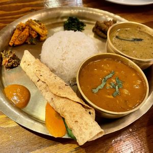 One of the two vegan curry sets  at Nepal Station in Nagoya