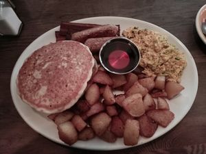 Vegan all American breakfast at The Breakfast Club in East London