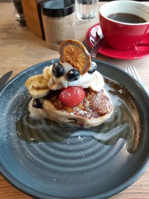 Vegan pancakes. at Les Filles in London