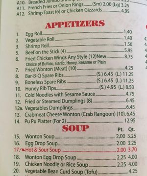 Appetizers, soup at Lin's Garden in Rochester