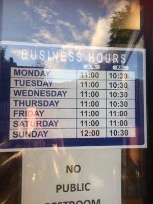 hours 2019 at Lin's Garden in Rochester