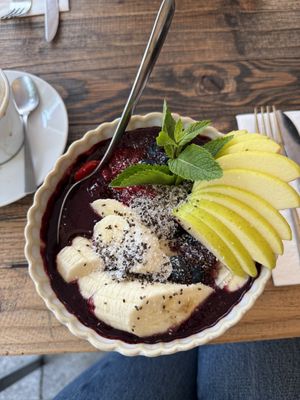 Vegan açaí bowl  at Cafe Zeitgeist in Munich