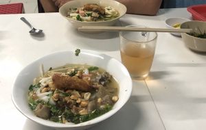 Mi Quang Noodles at Com Chay 33 in Kon Tum