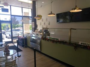 inside the restaurant  at Veggie Busters in Atlanta