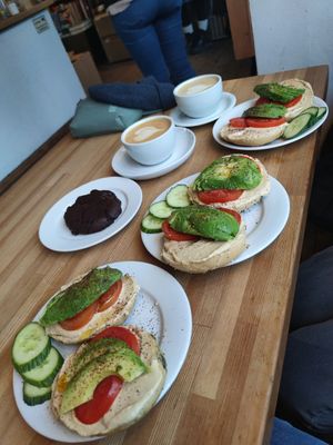  at Fine Bagels @ Shakespeare and Sons in Berlin