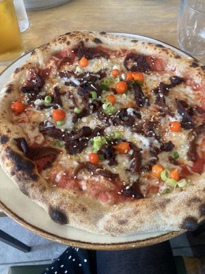   at Flat Earth Pizzas in East London