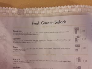 Menu 4 at Ginger - Pantheon in Rome