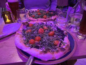 Truffle pizza 🍕   at Joia By Pizzeria Des Moulins in Chamonix-mont-blanc