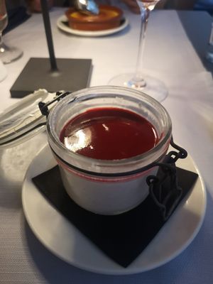 Only took a photo of dessert - Panna cotta at Dalmatino in Dubrovnik