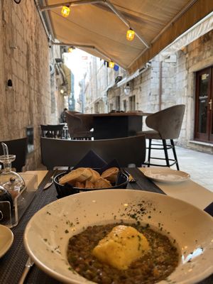 Outside surrounds  at Dalmatino in Dubrovnik