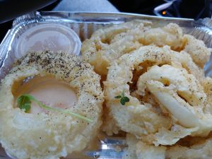 Tempura Onion Rings at Itto Ramen - Haywood Rd in Asheville