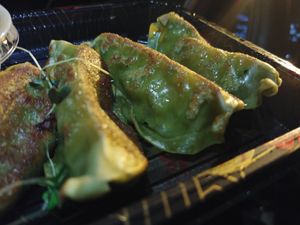 Gyoza pan fried at Itto Ramen - Haywood Rd in Asheville