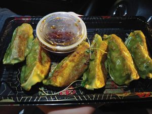 Order of gyoza pan fried at Itto Ramen - Haywood Rd in Asheville