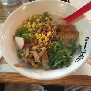 The vegan ramen — tofu was super tasty and the kale noodles were great at Itto Ramen - Haywood Rd in Asheville