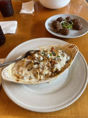 Falafel and Mushroom Doria at Journey Cafe in Kailua Kona