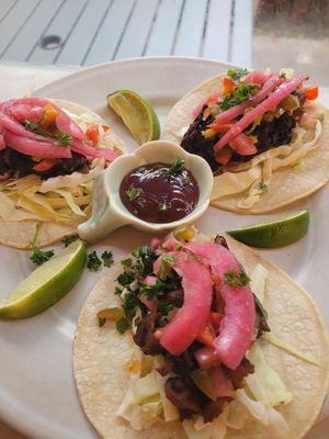 Jackfruit tacos at Journey Cafe in Kailua Kona