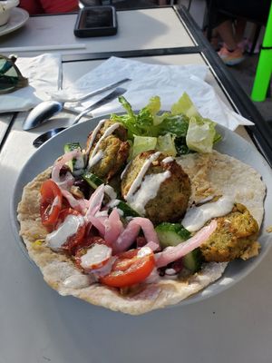 Falafel Pita at Journey Cafe in Kailua Kona